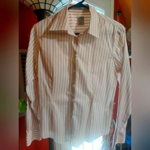 Brooks brothers size 10 button down shirt. White base with red stripes